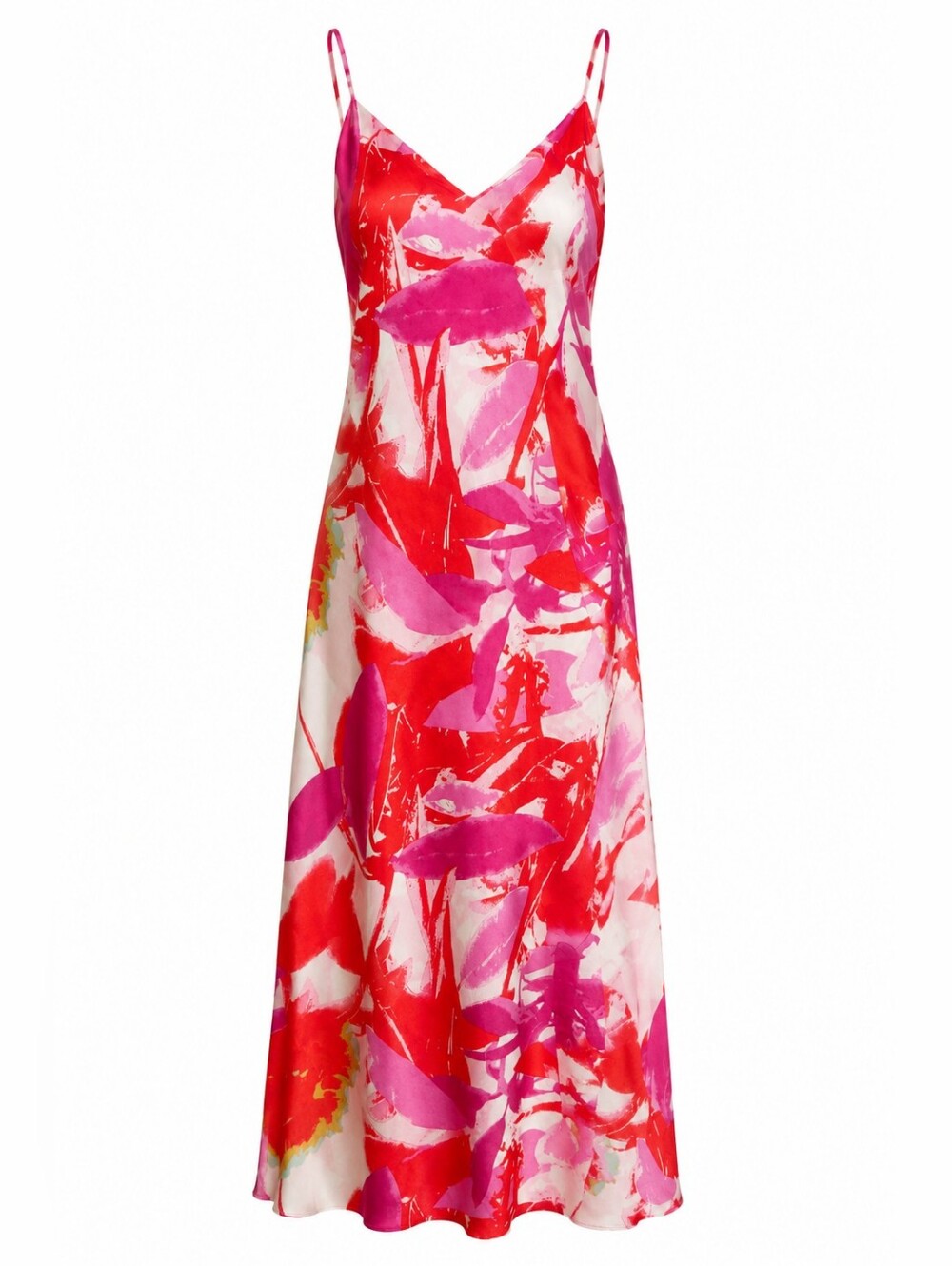 Natori Silk Floral Slip Dress Pink Red White Size Large Never Worn - Picture 2 of 7